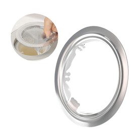 XIAOSUO Hair Catcher, Bath Drain Net Holder, 100 Pieces, With Drainage Net, Drainage Gutters, Stainless Steel, For Hair, Fine Garbage, Bath, For Drain Diameter 3.1 - 3.9 inches (8 - 10 cm), Height 0.4