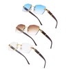 Pro Acme Rimless Rectangle Sunglasses for Men Women Square Shade