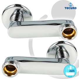 tecuro S-Connector Offset by 80 mm for Wall Fittings Set of 2