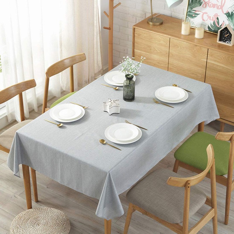 Bringsine Vinyl Rectangle Table Cloth Farmhouse Tablecloth Waterproof Anti-Shrink Soft