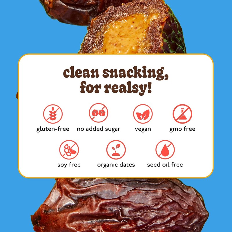 Realsy Stuffed Medjool Dates, Organic Dates with No Sugar Added,