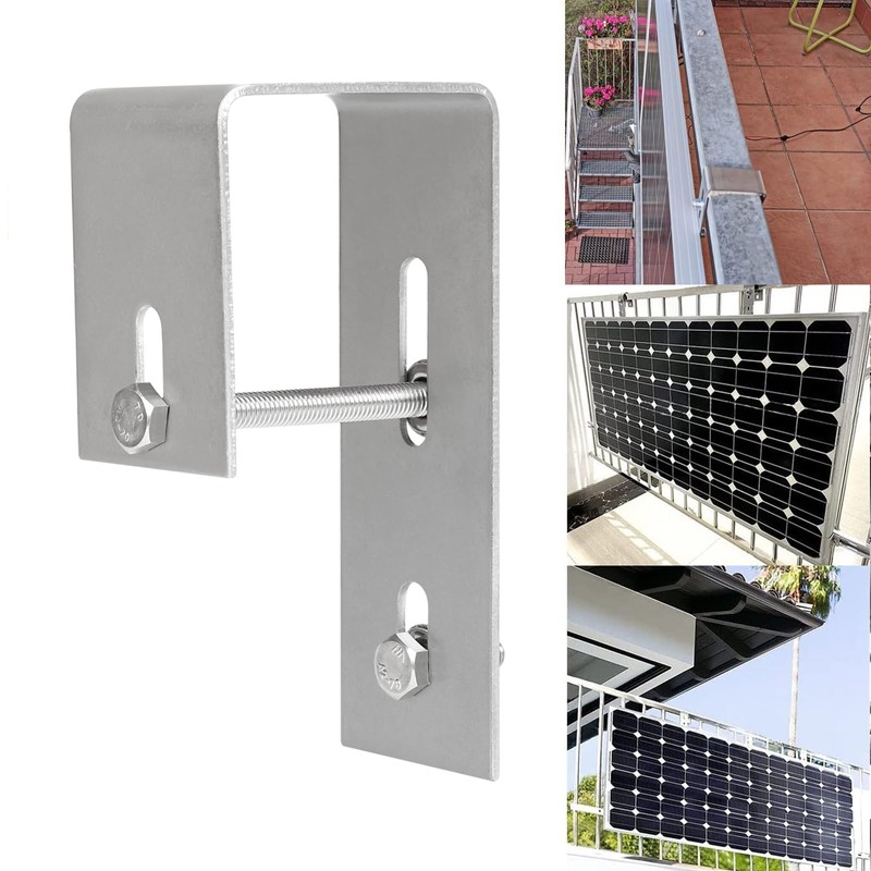 Solar Panel Bracket Balcony, Solar Panel Holder Hook Balcony, Stainless