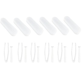 Yeesabella 6 PCS Contact Lens Applicator Contact Lens Tweezers and Remover Tools Contact Lens Contact Lens Suction Stick Handler with Storage Case White