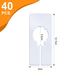 FAURAPMNG 40 Pieces Wardrobe Dividers for Hanging Clothes, White Plastic Clothes Rack Divider Baby Wardrobe Divider White Hanger Divider with Marking Pen (Rectangle)