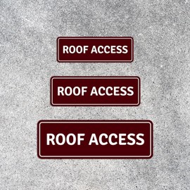 Standard Plus Roof Access Wall or Door Sign | Public Spaces Signage - Small