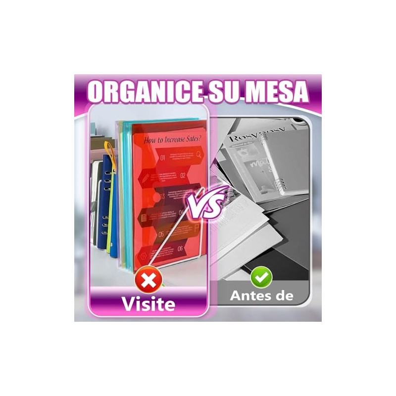 Carpeta de Plástico, A4 Sobres Folder Transparentes Plastico con Botón