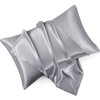 Yorkshire Bedding Satin Pillow Cases 2 Pack – Luxurious Grey
