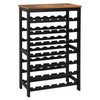 VASMIA 42 Bottles Bamboo Wine Rack,7-Tier Wine Rack Freestanding Floor