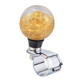 Abfer Spinner Knob Car Handle Grip Suicide Steering Wheel Turning Assist Helper Brody Knobs Personal Shape for Most Vehicles Trucks Boats, Gold