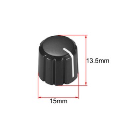 sourcing map 5pcs Potentiometer Control Knobs for Electric Guitar Acrylic Volume Tone Knobs Black D Type 4x6mm
