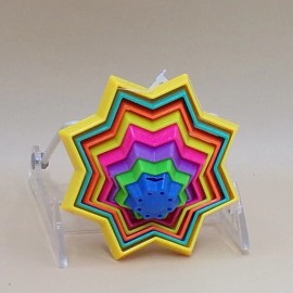 Ganz Rainbow Star LED Topple Tower 3.75"x3.75"x.7