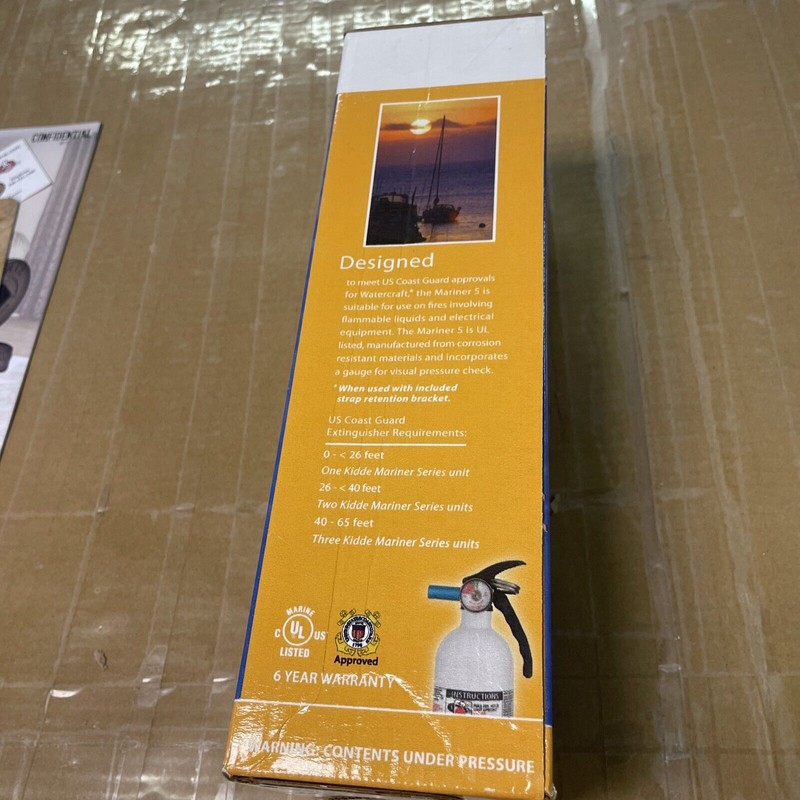 Kidde 466635MTLK Fire Extinguisher - White, 5B:C Gauge