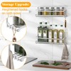 LUCYCAZ 2 Pack Wall Mounted Spice Rack with 8 Hooks,