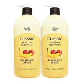 Happybath 해피바스 클래식 촉촉한 바디워시 애플 바나나향 900g x 2개 Happy Bath Classic Moisturizing Body Wash Apple Banana Scent 900g x 2
