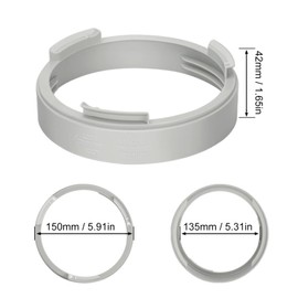 Buachois Air Conditioner Exhaust Hose Connector, ABS Material, Grey, 5.9" Diameter, 1 Pack