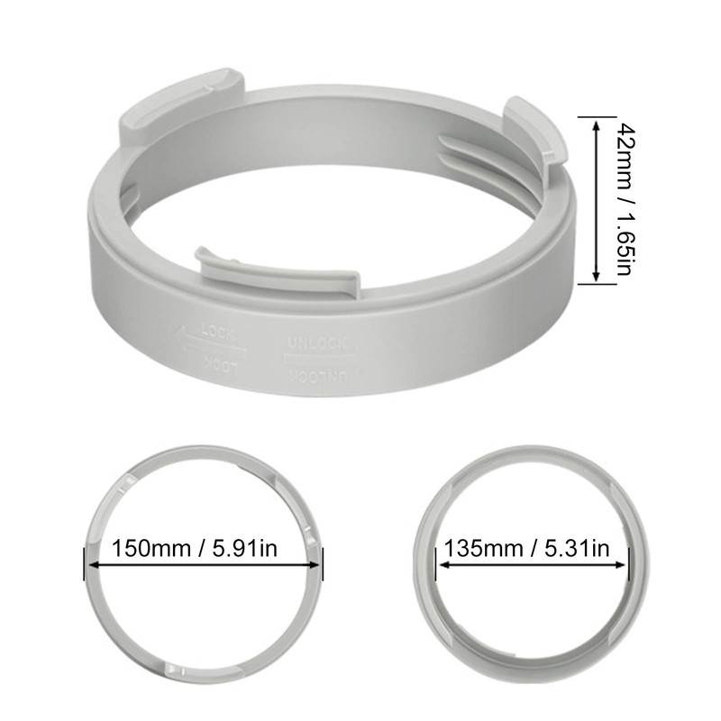 Buachois Air Conditioner Exhaust Hose Connector, ABS Material, Grey, 5.9"