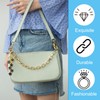 [PATIKIL] Initial Letter Flower Keychain Alphabet M Enamel Charm Flower