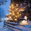 Duck with Scarf Decor Lights Flat Garden Sculpture Ornaments for