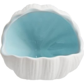 AnRui Cute Fish Tank Decor Ceramic Conch Shell-Shaped House Thematic Aquarium Decorations for Small Fish, Goldfishes, Shrimp to Play/Rest/Breed/Hiding (Blue)