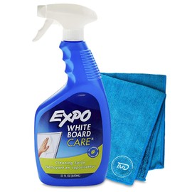 White Board Cleaning Spray, Whiteboard/Dry Erase Board Liquid Cleaner, 22 Ounce, with White Board Cleaner Microfiber Cloth