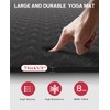 HAPBEAR Extra Large Yoga Mat - 72"x48"x8mm (1/3 inch), Non-Slip,