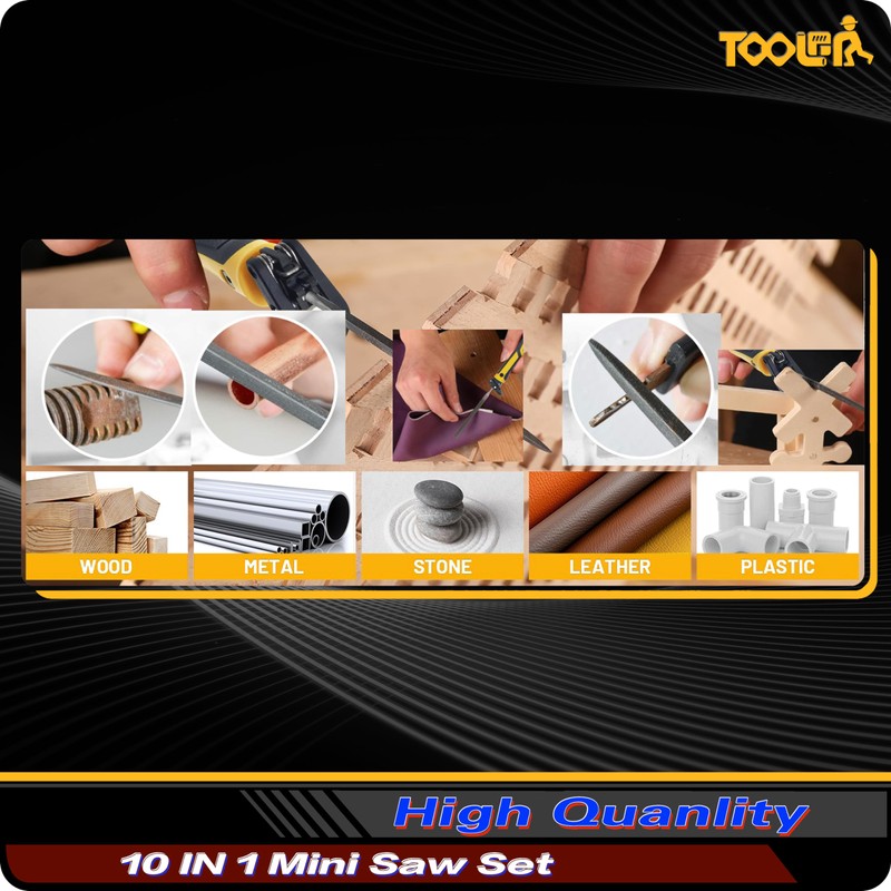 TOOLAN: 10-In-1 Model Craft Hand Saw & File Set. DIY