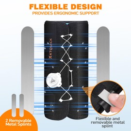 KTQUICK Adjustable Elbow Support with Rotary Knob, Elbow Bandages Men and Women, Breathable and Comfortable Elbow Splint for Tennis Elbow, Golfer's Elbow, Sports, Tennis Elbow Bandage (Left, S)