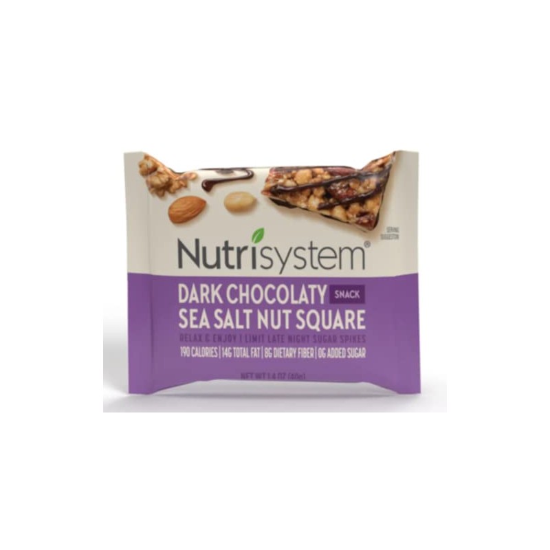 Nutrisystem Dark Chocolate & Sea Salt Nut Bar, 4 Bars
