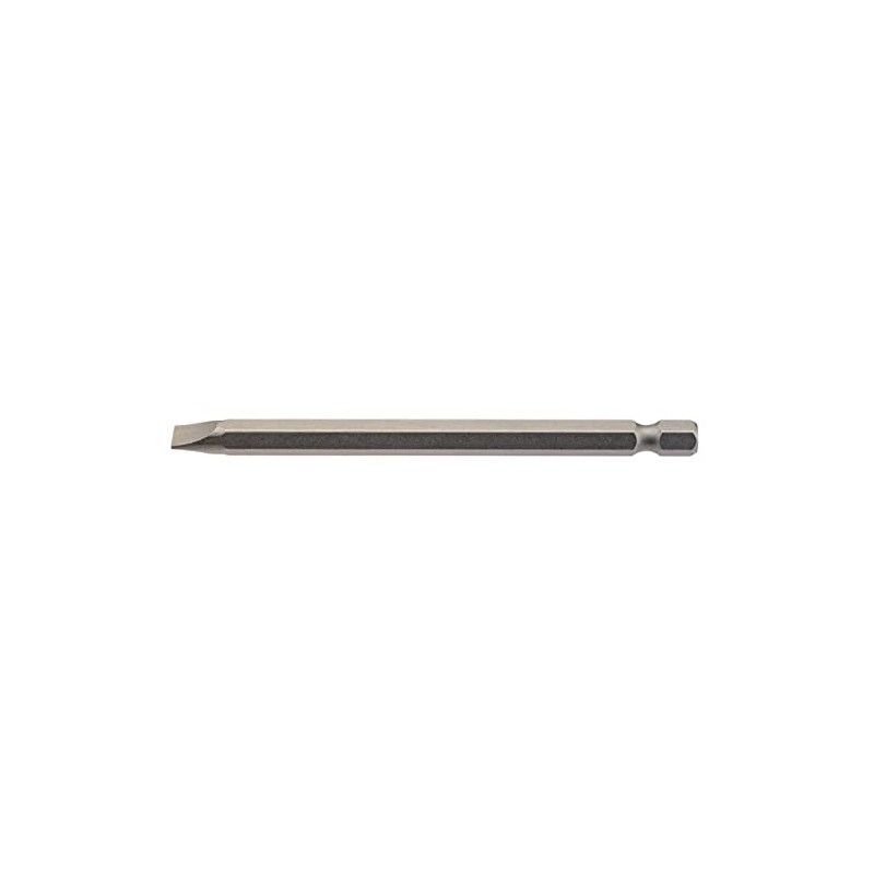 Draper 64351 6.5mm 1/4" Hex Plain Slot Insert Bit 100mm