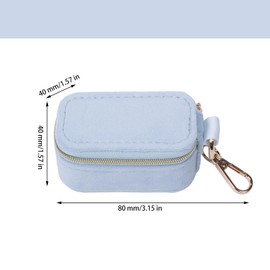 Mini Portable Travel Jewelry Box Keychain, Ring Holder Keychain