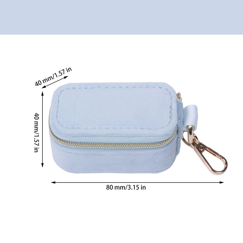 Mini Portable Travel Jewelry Box Keychain, Ring Holder Keychain