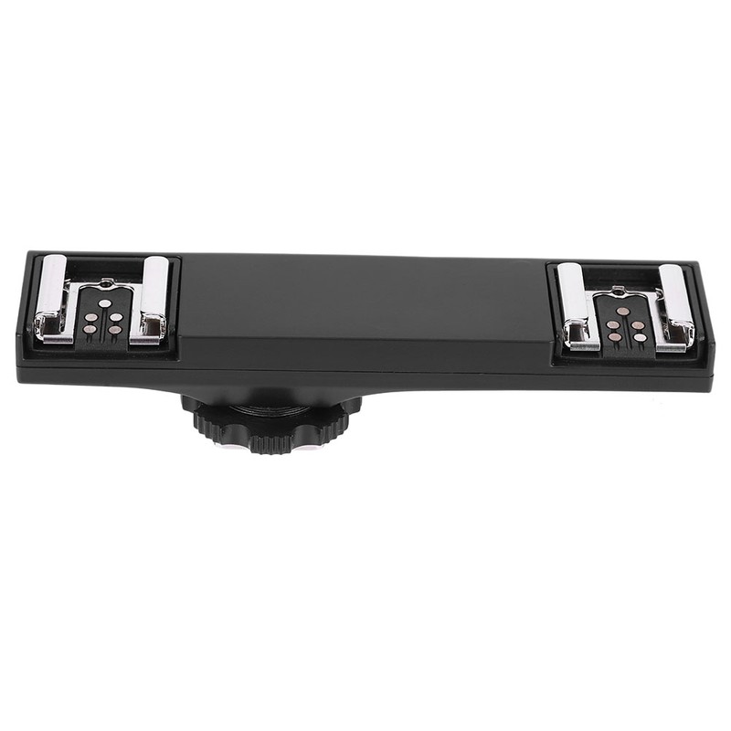 Quality Ultralight Dual Hot Shoe Splitter for SLR Camera Camcorder