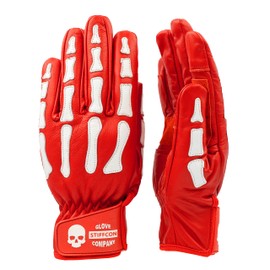 HELL PATROL RED_Stiffcon Genuine Leather Motorcycle Gloves Hell Patrol Red (L)