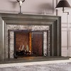 Fire Beauty Fireplace Screen with Hinged Doors Cast Iron Border