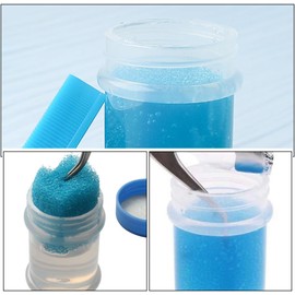 Limpiador de Pinzas 40ml 2 Cajas Extensiones de Pestañas Elimina Residuos Pegajosos, Fácil de Guardar, Uso Profesional en Salón