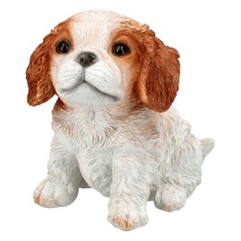 Dog Figurine King Charles Spaniel - Cute Puppy Animal Figurine 11.5cm