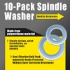 10-Pack Spindle Washer 532187690 for Husqvarna, Craftsman, Poulan 42"-54" Decks