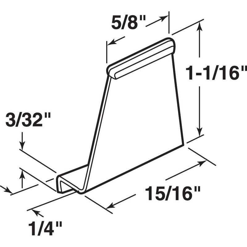 Prime-Line PL 7756 Lift Spline Channel Pull Tab, 15/16 In.
