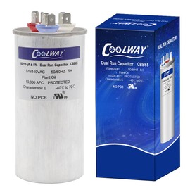 60/10 uF 60+10 MFD ±5% 370V or 440V Dual Run Start ac Capacitor for ac 60 10 CBB65r CBB65b Capacitor 370 440 Volt vac Air Conditioner Capacitor for Motor Start or Heat Pump, Condenser, Pool Pump