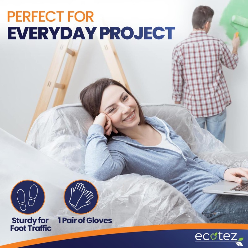 Ecotez 12 Pack 12 x 9 ft Extra Large Painter's