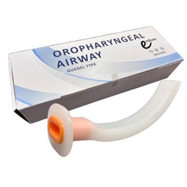 Endure Oropharyngeal Airway, Disposable Oral Airway Tube for First Aid, Box of 50 OPA (Orange, #6-120 mm)