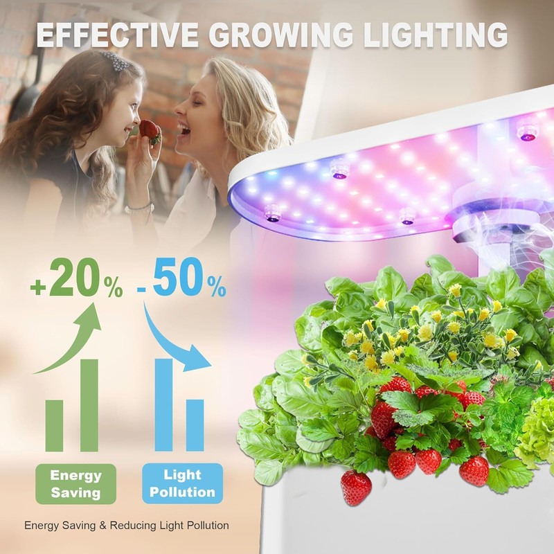 SLARY Hydroponics Growing System Mist Humidifier, 11 Pods Indoor Garden