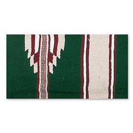 Mayatex Ranger 2000 Saddle Blanket, Hunter/Sand/Burgundy, 30 x 60-Inch