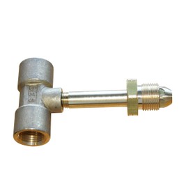 POL Male to 2 x POL Female Extended Brass Pigtail T Adaptor