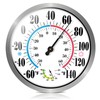 Outdoor Thermometer Hygrometer - 12'' Indoor Outdoor Thermometer Wireless, Indoor