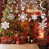 Zayvor 40Ct Christmas Snowflake Hanging Swirl Decorations,Christmas Hanging Ceiling Streamers