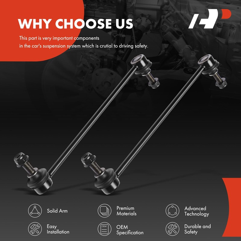 A-Premium 2 x Front Sway Bar Links Stabilizer Bar Links,