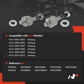 A-Premium 2 x Front Inner Tie Rod Ends, Compatible with Ford Mustang 2005 2006 2007 2008 2009 2010