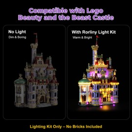 Rorliny LED Light Kit for Beauty and The Beast Castle 43263 – Creative Light Set, Lights Only, No Models