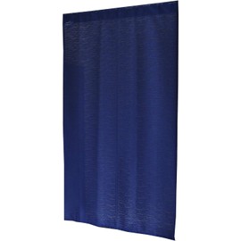 Noren Noren, Made in Japan, Flame-retardant, Commercial Use, Plain, Simple Lace, Flameproof Noren, Mondo, Navy (Approx. 33.5 inches (85 cm) x 66.9 inches (170 cm) Length)